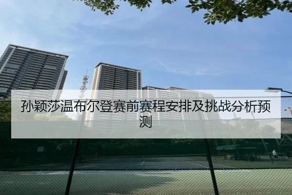 孙颖莎温布尔登赛前赛程安排及挑战分析预测